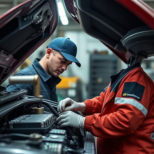 auto technician working