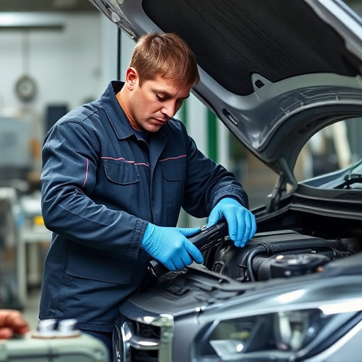 auto technician working