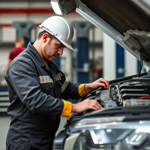 auto technician working