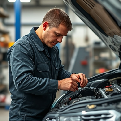 auto technician working