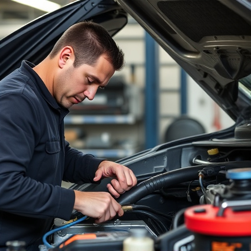auto technician working
