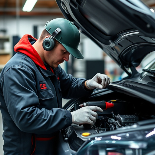auto technician working