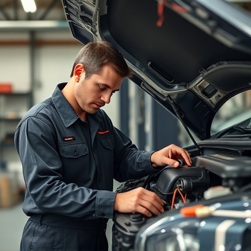 auto technician working