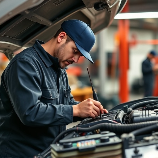 auto technician working