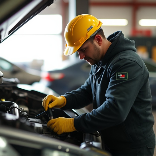 auto technician working