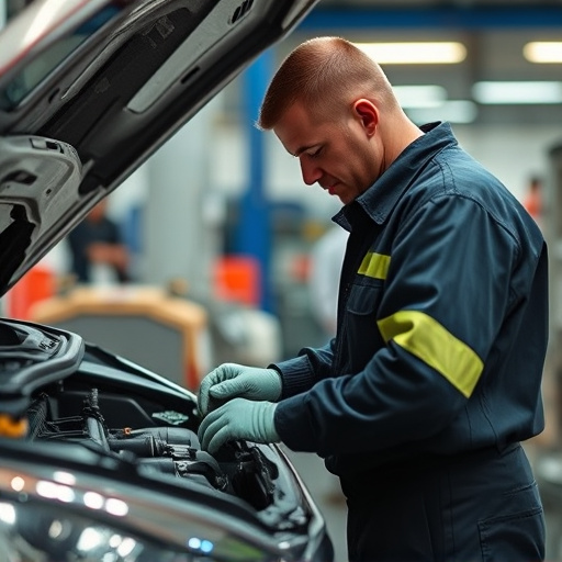 auto technician working