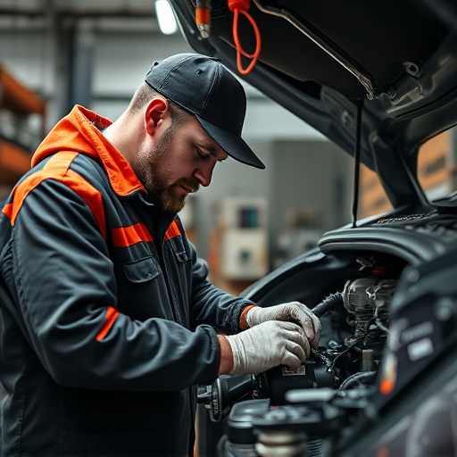 auto technician working