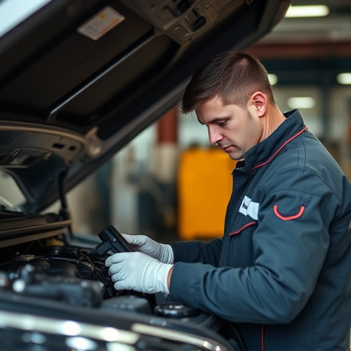 auto technician working