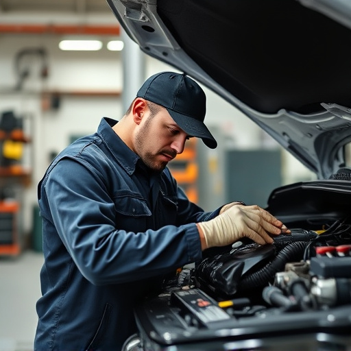 auto technician working