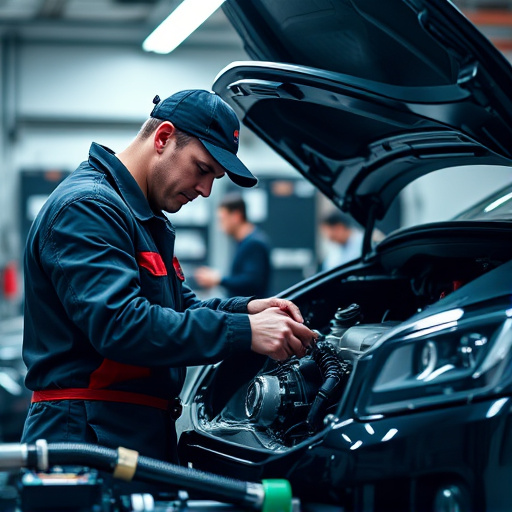 auto technician working