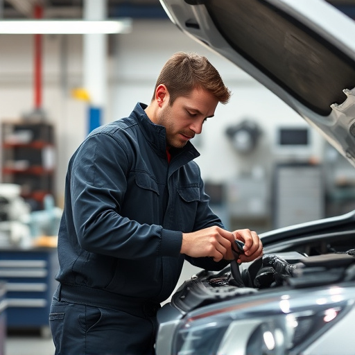 auto technician working