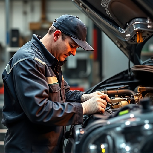 auto technician working