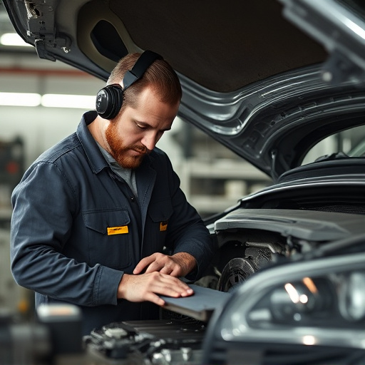 auto technician working