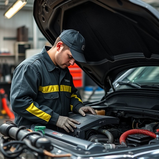auto technician working