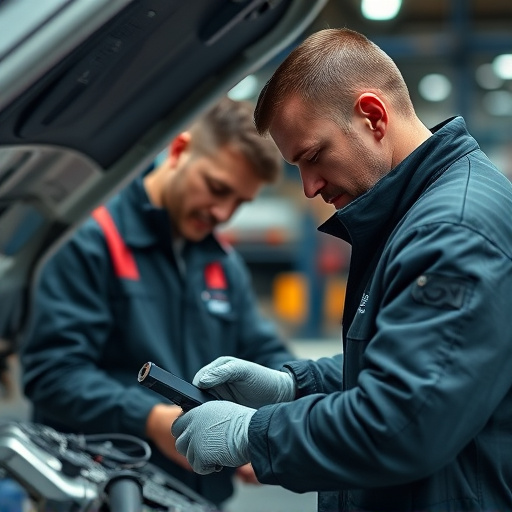 auto technician working