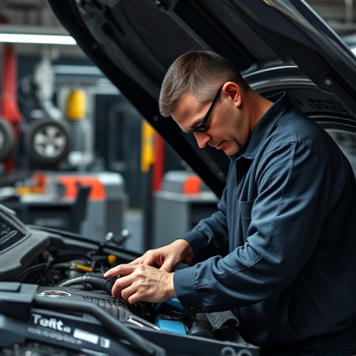 auto technician working