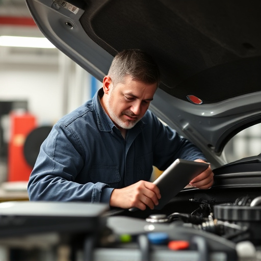 auto technician working