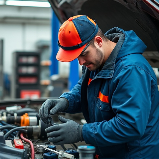 auto technician working
