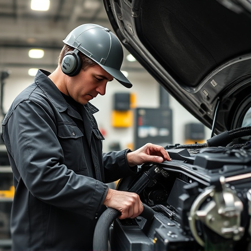auto technician working