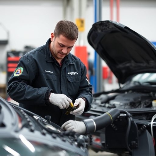 auto technician working
