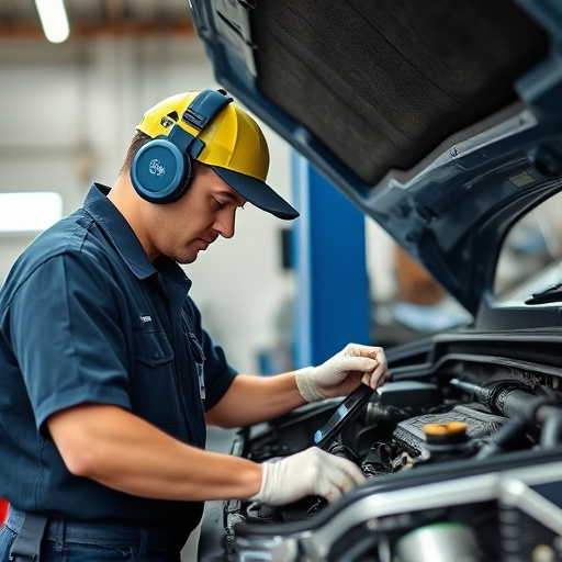 auto technician working