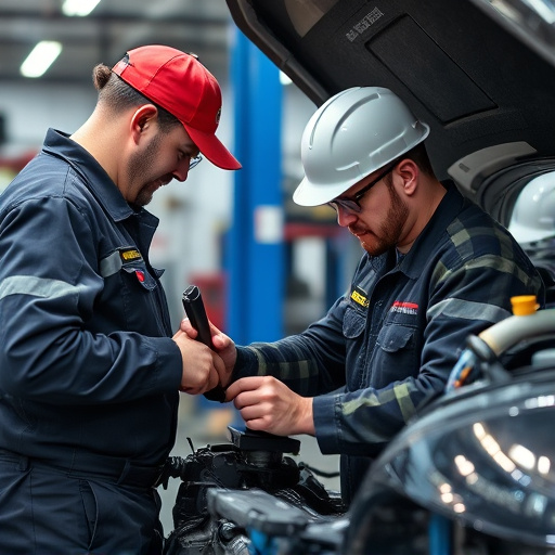 auto technician working