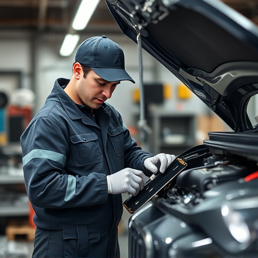 auto technician working