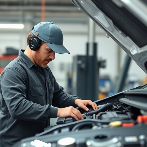 auto technician working