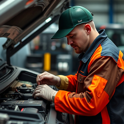 auto technician working