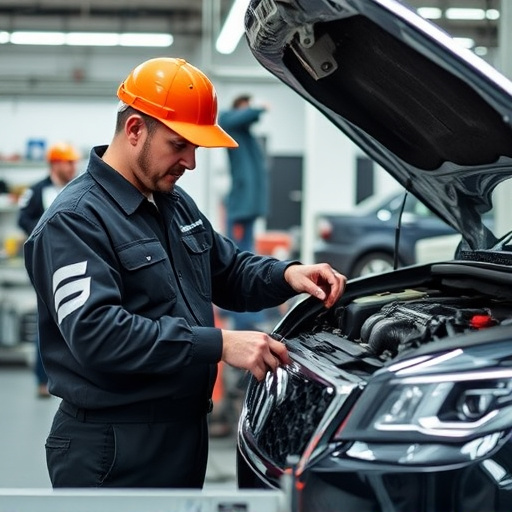 auto technician working