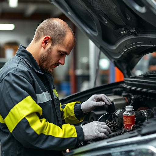 auto technician working