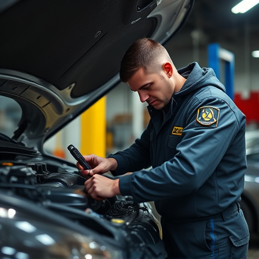 auto technician working