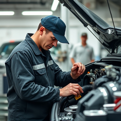 auto technician working