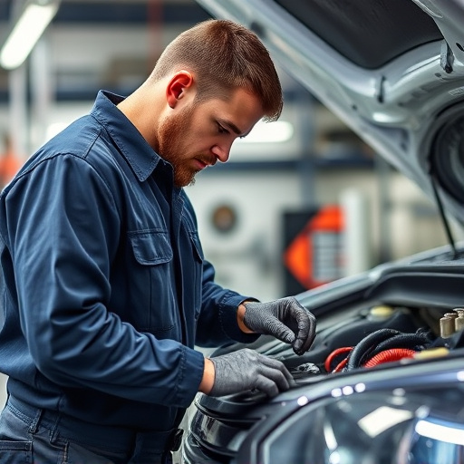 auto technician working
