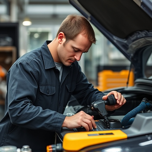 auto technician working