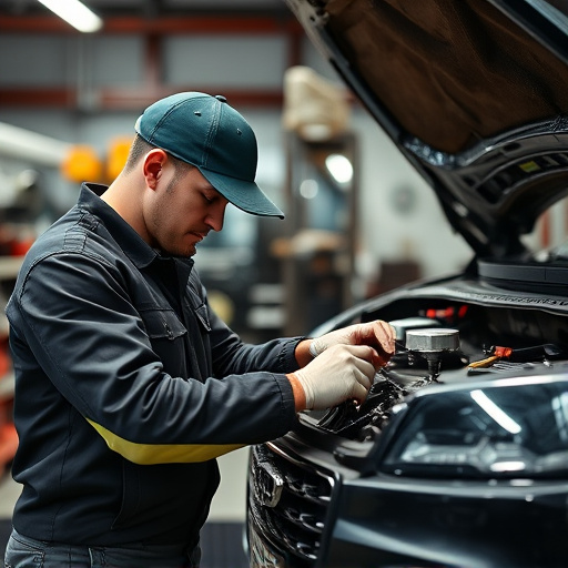 auto technician working