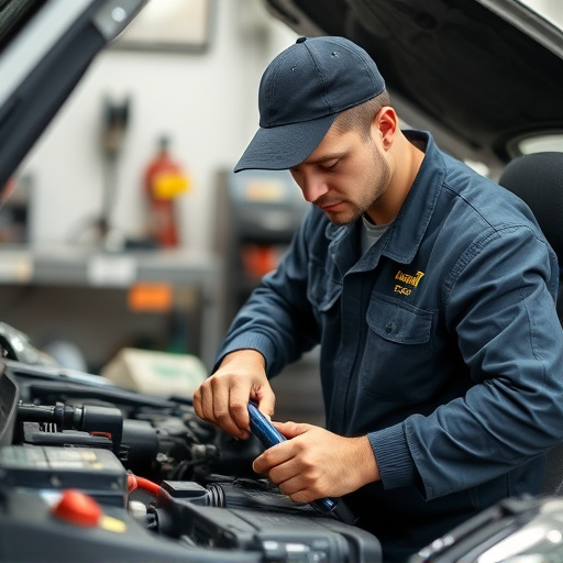 auto technician working