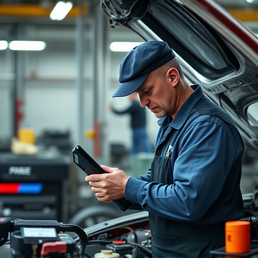 auto technician working