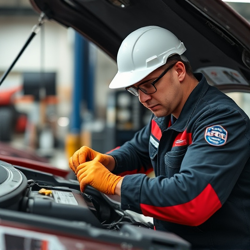 auto technician working