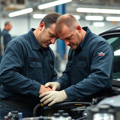 auto technician working
