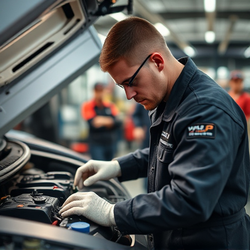 auto technician working