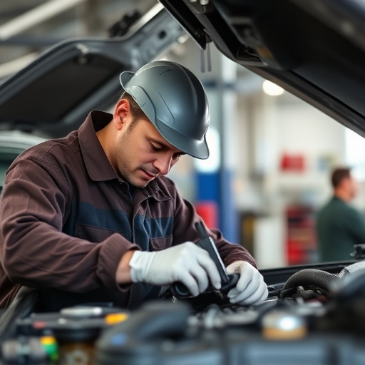 auto technician working