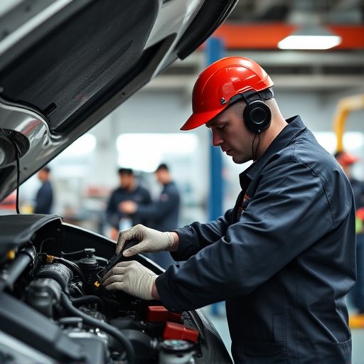 auto technician working