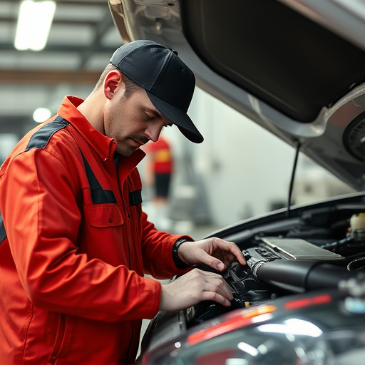 auto technician working