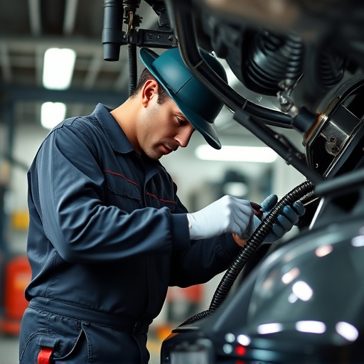 auto technician working