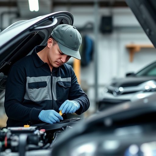 auto technician working