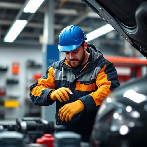 auto technician working