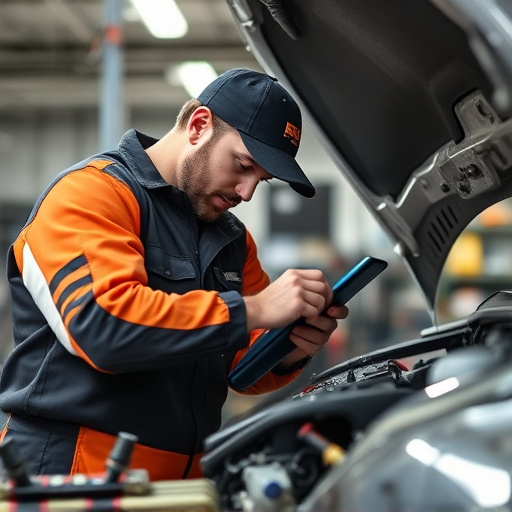 auto technician working