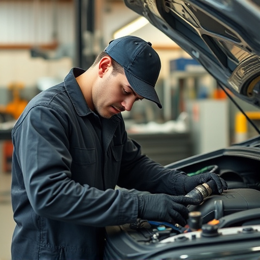 auto technician working