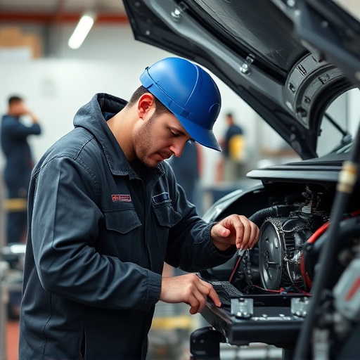 auto technician working